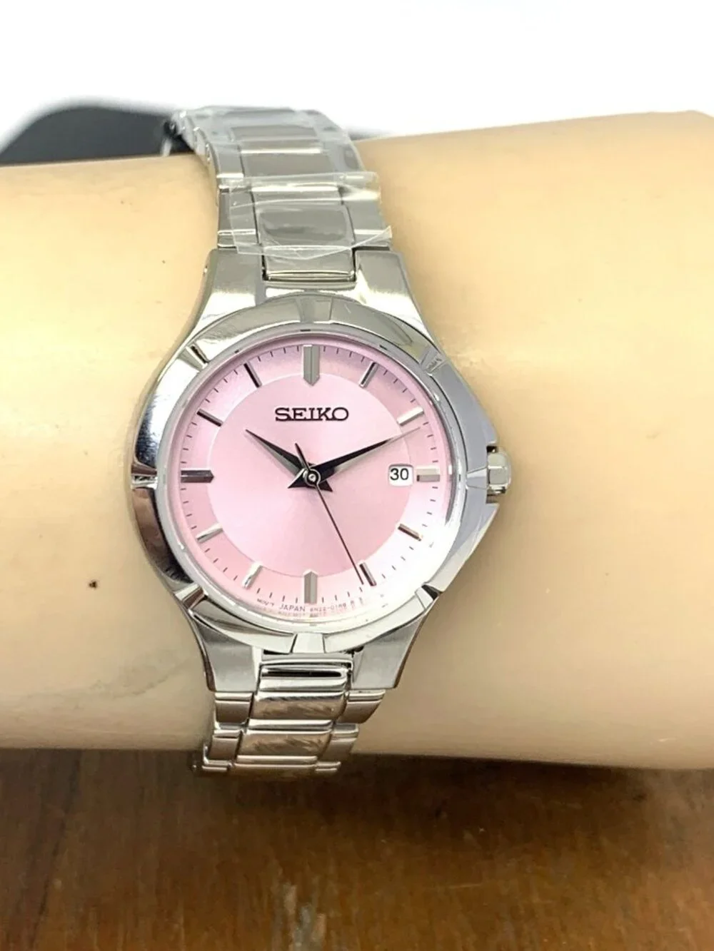Seiko Women's Watch SUR413 Essentials Quartz Pink Dial Stainless Steel 27mm